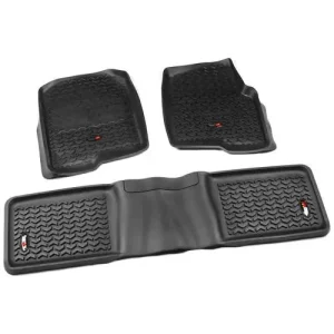Rugged Ridge All Terrain Black All-Terrain Thermoplastic Floor Mat Set – 82989.20