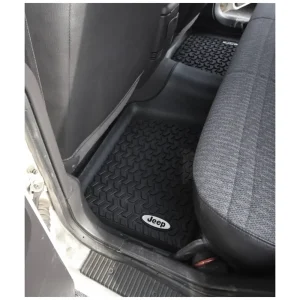 Rugged Ridge All Terrain Black Rubber Floor Mat Set – DMC12950.19 - view 2
