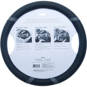 Custom Accessories Steering Wheel Cover Black, Gray – 38667P - view 2