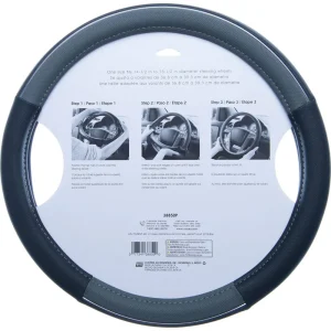 Custom Accessories Steering Wheel Cover Black, Gray – 38850P - view 2