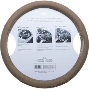 Custom Accessories Steering Wheel Cover Burlwood, Tan – 38872P - view 2