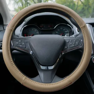 Custom Accessories Steering Wheel Cover Burlwood, Tan – 38872P - view 4