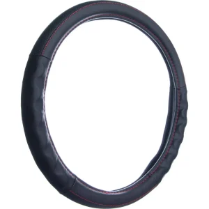 Custom Accessories Steering Wheel Cover Black, Red – 39450P