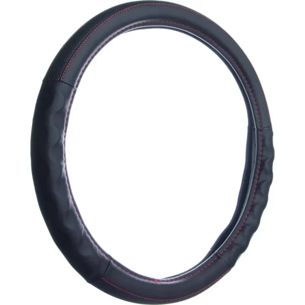 Custom Accessories Steering Wheel Cover Black, Red – 39450P