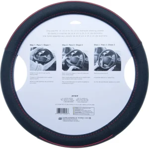 Custom Accessories Steering Wheel Cover Black, Red – 39781P - view 2