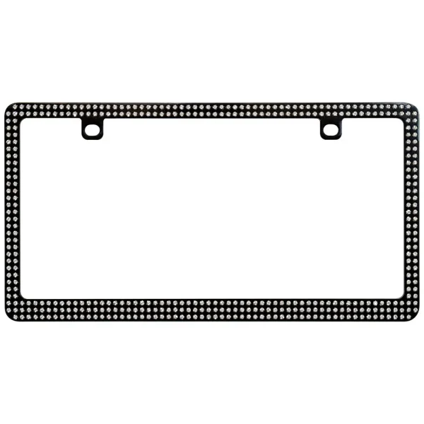 Custom Accessories Black Bling License Plate Frame – 92849