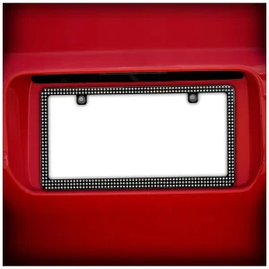 Custom Accessories Black Bling License Plate Frame – 92849 - view 3