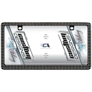 Custom Accessories Black Bling License Plate Frame – 92849 - view 4
