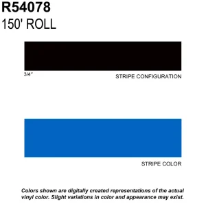Trimbrite Prostripe Medium Blue 150 Foot 3/4 Inch Wide Striping Tape – R54078