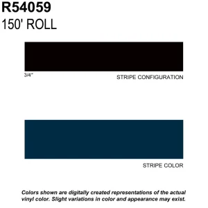 Trimbrite Prostripe Dark Royal Blue Metallic 150 Foot 3/4 Inch Wide Striping Tape – R54059