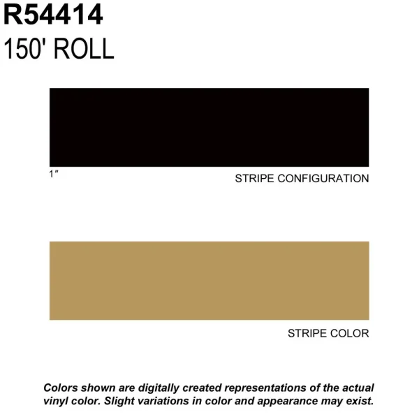 Trimbrite Prostripe Buckskin 150 Foot 1 Inch Wide Striping Tape – R54414