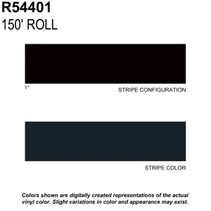 Trimbrite Prostripe Dark Charcoal Metallic 150 Foot 1 Inch Wide Striping Tape – R54401