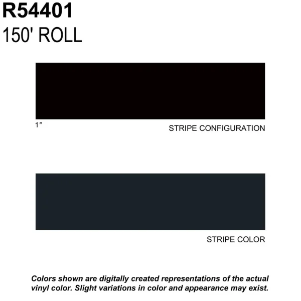 Trimbrite Prostripe Dark Charcoal Metallic 150 Foot 1 Inch Wide Striping Tape – R54401