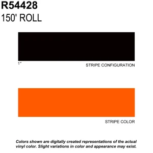 Trimbrite Prostripe Orange 150 Foot 1 Inch Wide Striping Tape – R54428