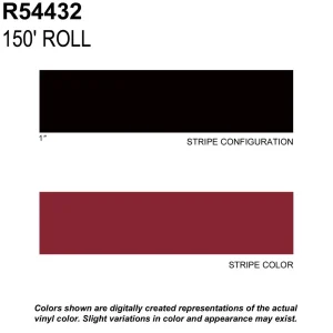Trimbrite Prostripe Dark Red 150 Foot 1 Inch Wide Striping Tape – R54432