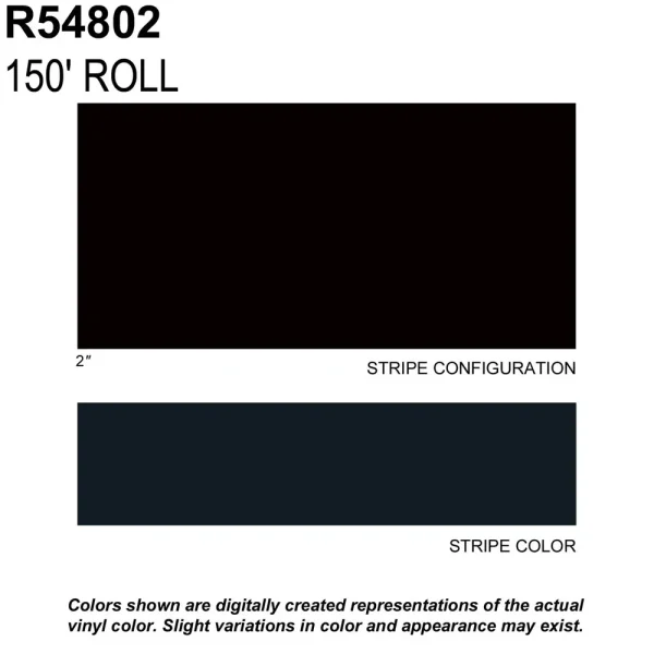 Trimbrite Prostripe Black 150 Foot 2 Inch Wide Striping Tape – R54802