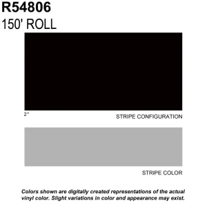 Trimbrite Prostripe Silver Metallic 150 Foot 2 Inch Wide Striping Tape – R54806