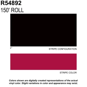 Trimbrite Prostripe Spectra Red 150 Foot 2 Inch Wide Striping Tape – R54892