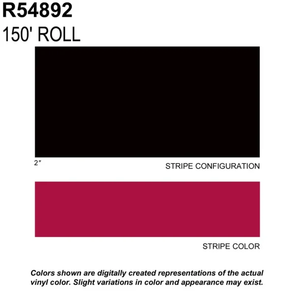 Trimbrite Prostripe Spectra Red 150 Foot 2 Inch Wide Striping Tape – R54892