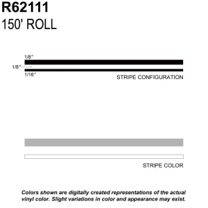 Trimbrite Prostripe Silver, White 150 Foot 5/16 Inch Wide Striping Tape – R62111