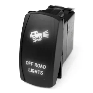 Race Sport LED Rocker Switch w/ White LED Radiance for Off-road Lights (1005260)
