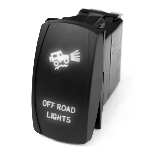 Race Sport LED Rocker Switch w/ White LED Radiance for Off-road Lights (1005260)
