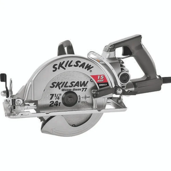 Chervon Worm Drive Saw, 15 A, 7-1/4″ Dia, 0.812″ Arbor, 2-13/32″ (SPT77W-01)