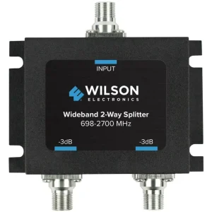 weBoost Wideband 2-Way Splitter With F-Female Connector, Black (850034)