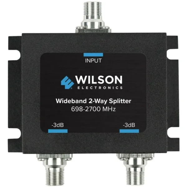 weBoost Wideband 2-Way Splitter With F-Female Connector, Black (850034)