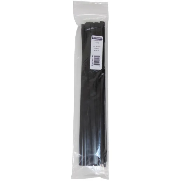 Polyvance Polyethylene Strip (Ldpe,) 3/8″ X 1/16″, 30 Ft., Black (R04-04-03-BK)