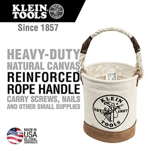 Klein Tools 5104MINI Mini Tool Bucket, Leather-Bottom - view 2