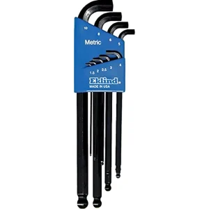 Eklind 13509 Stubby-Ball-Hex-L Key Allen Wrench – 9pc set Metric MM sizes 1.5-10