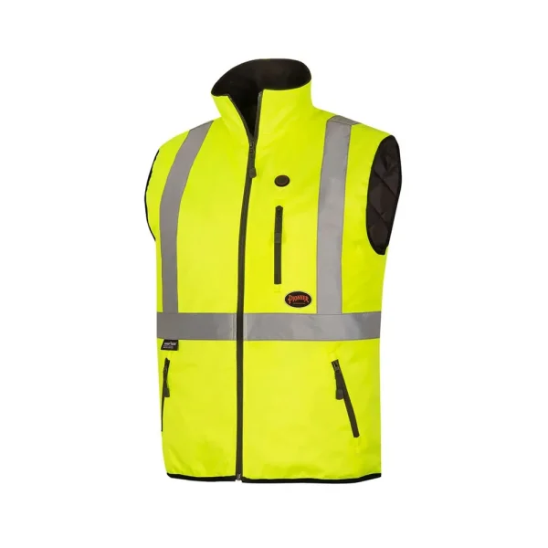 Pioneer Safety Heated Safety Vest – Hi-Vis Yellow and Black (V1210260U-L)
