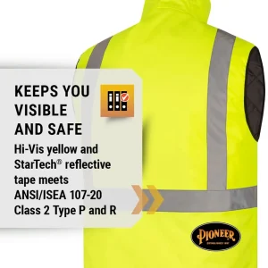 Pioneer Safety Heated Safety Vest – Hi-Vis Yellow and Black (V1210260U-L) - view 3