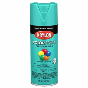 Colormaxx K05576007 Spray Paint and Primer for Indoor/Outdoor, Satin Sea Glass