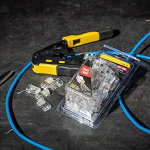 Klein VDV826-703 Pass-Thru Modular Data Plug, RJ45 CAT6, Pass Through Connectors - view 3