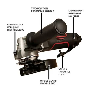Jet 505451 JAT-451, 5-Inch Pneumatic Angle Grinder - view 2