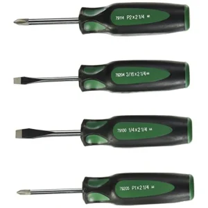 SK Tools 86335 Cushion Grip Stubby Screwdriver Set, 4-Piece - view 2