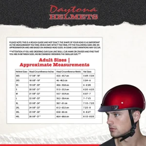 Daytona Helmets Half Skull Cap Motorcycle Helmet [Black Cherry] (D1-BC-4XL) - view 2