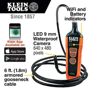 Klein Tools ET20 WIfi Borescope Inspection Camera with Rechargeable Battery - view 2
