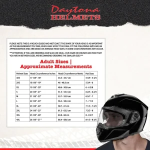Daytona Helmets Glide Modular Motorcycle Helmet With Visor (MG1-A-XS) - view 3