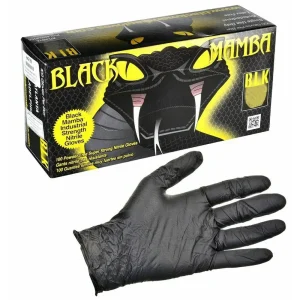 Black Mamba BLK-120 Black Mamba Nitrile Gloves, Large (Box of 100)