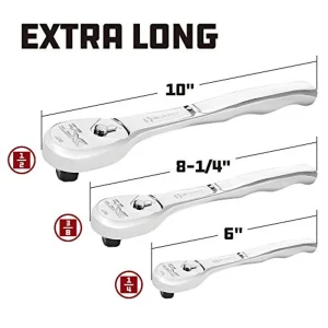Powerbuilt 649938 3/8″ Drive 90 Tooth Professional Ratchet, Seal-Head Ratchet - view 2