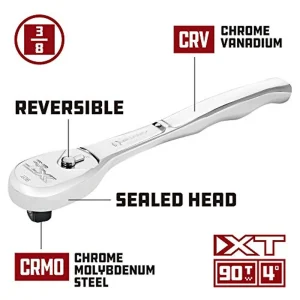 Powerbuilt 649938 3/8″ Drive 90 Tooth Professional Ratchet, Seal-Head Ratchet - view 3