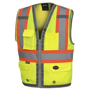 Pioneer High Visibility Surveyor Safety Vest, Yellow/Green, Unisex L (V1010260U-L)