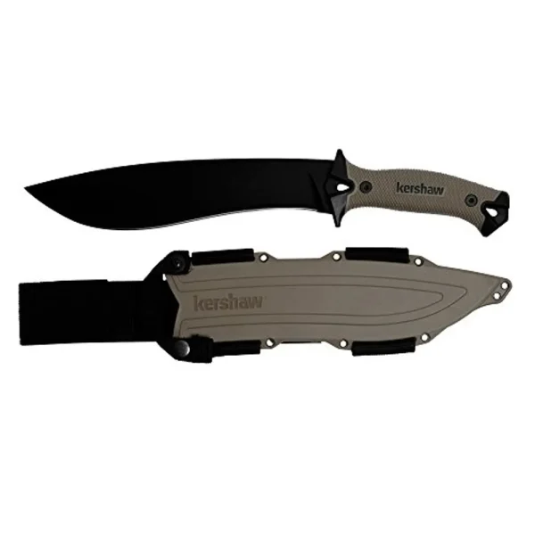 Kershaw 1077TAN Camp 10 Tan Machete, Black