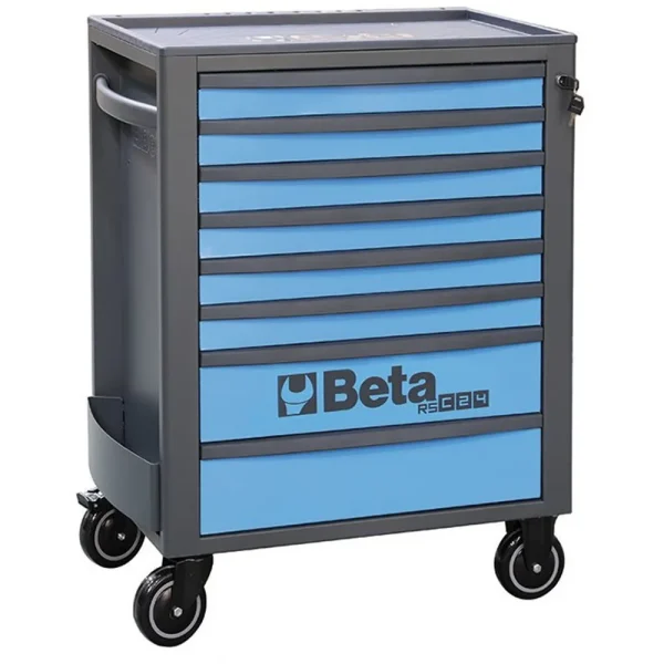 Beta Tools 024002686 C-24 Trolley Mobile Roller Cabinet, 8 Drawer, Blue