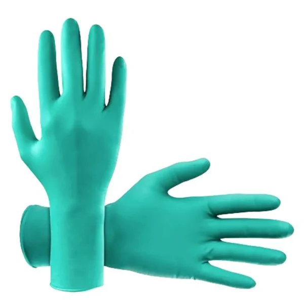 SAS Safety 66592 Chemdefender Powder-Free Green Chloroprene Disposable Gloves, M