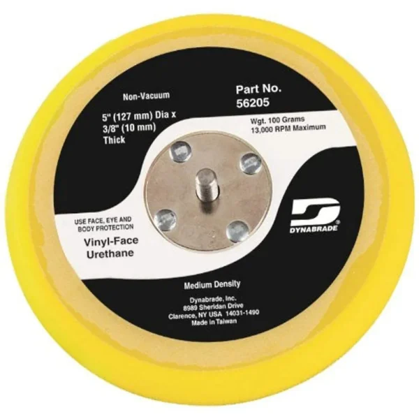Dynabrade 56205 Sanding Disc Backing Pad, PSA Attachment, M Density – 5 in Dia.