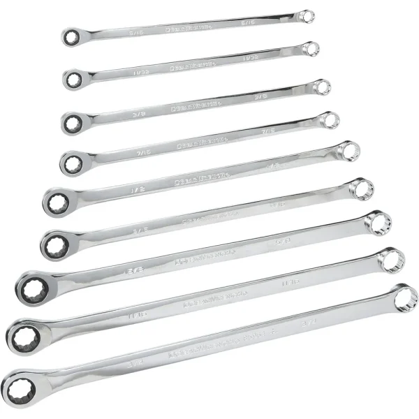 Gearwrench 85998 9 piece Gearbox Ratcheting Socketing Wrench Set SAE
